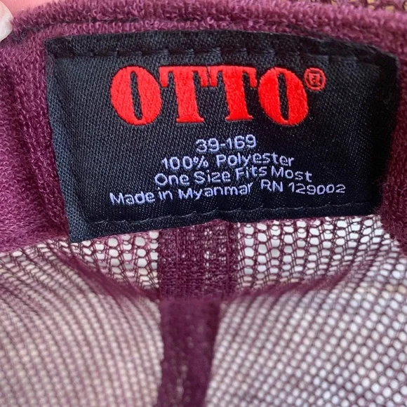 Vintage The Judds Concert Hat by OTTO Maroon and White Mesh Trucker Cap - Picture 2 of 13